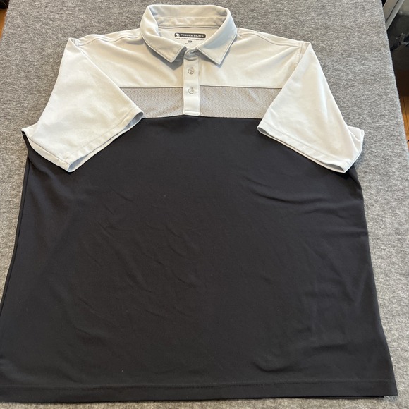 Pebble Beach Other - Pebble Beach Mens Short Sleeve Dry-Luxe Performance Polo Black/Gray XXL‎